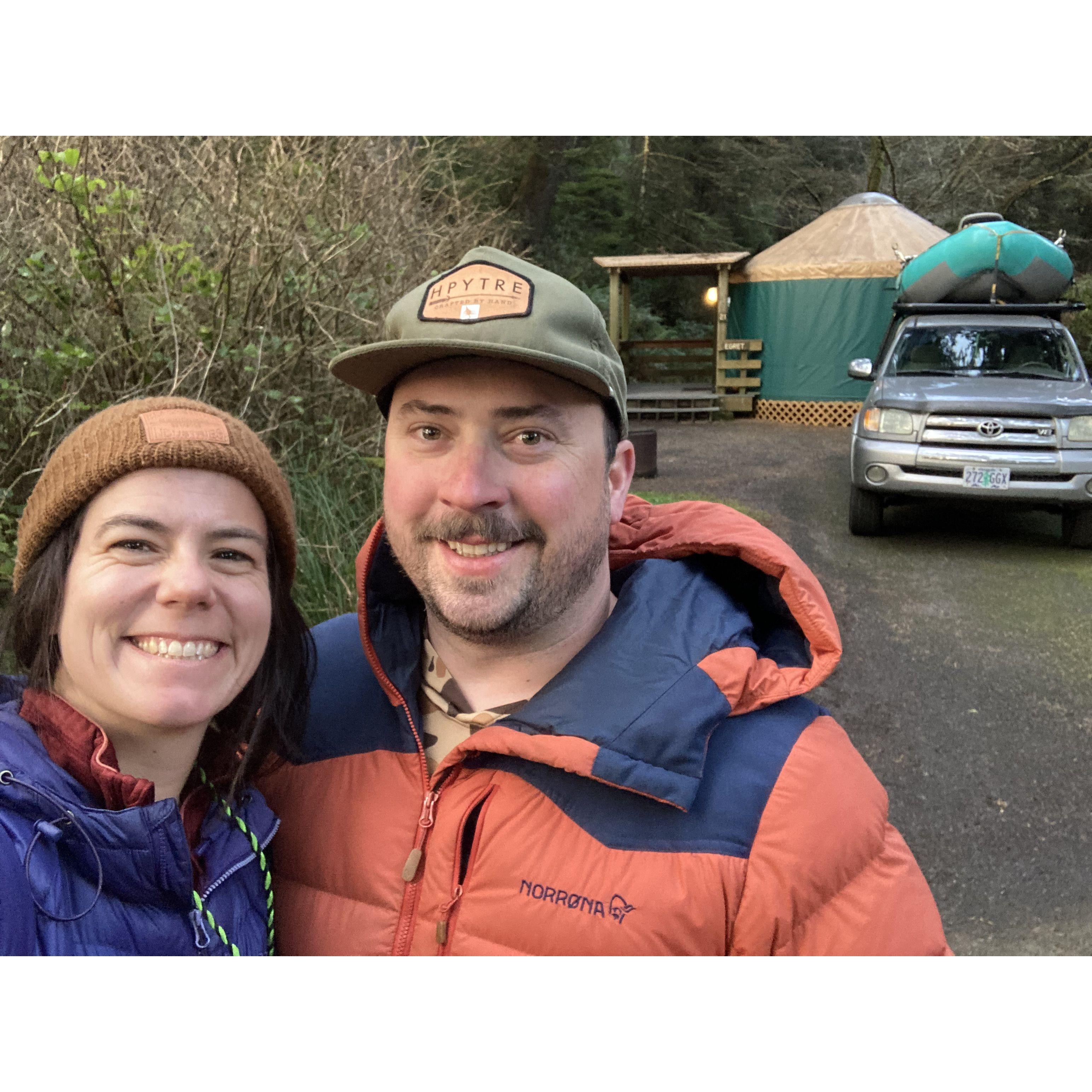 Yurts - our favorite kind of romantic gettaway!
