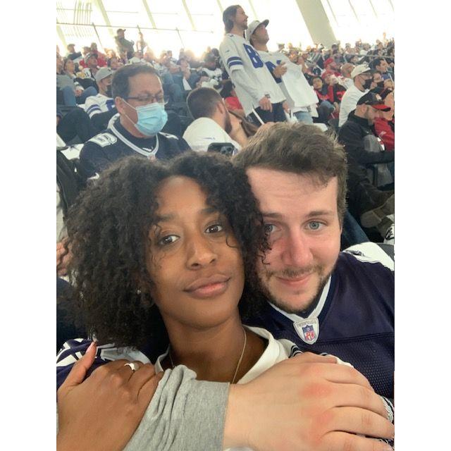 January 2022. Dallas, TX. Dustin and Tia attend another Dallas Cowboys game. This time ending in a devastating lost for the Cowboys that Dustin had to console Tia through.