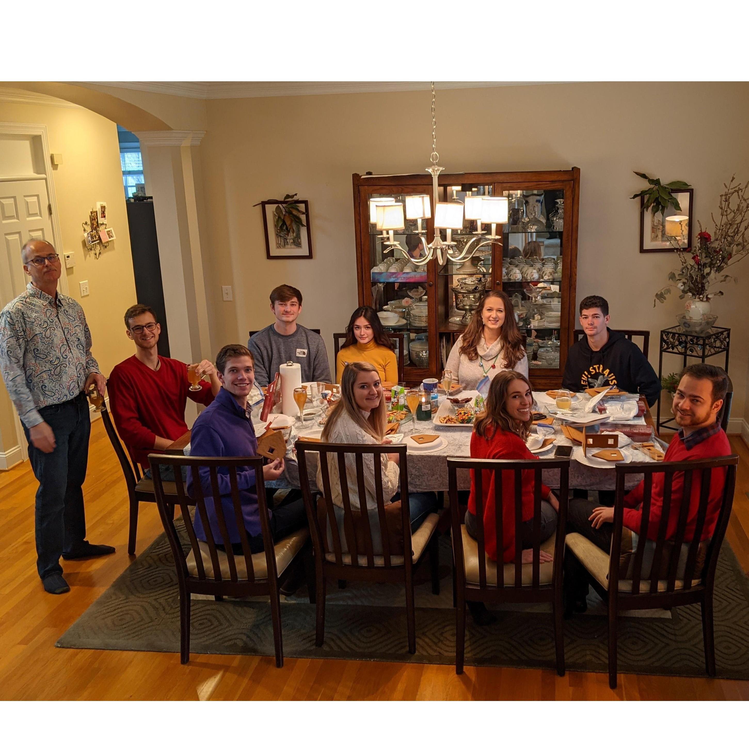 Decorating gingerbread houses this year!