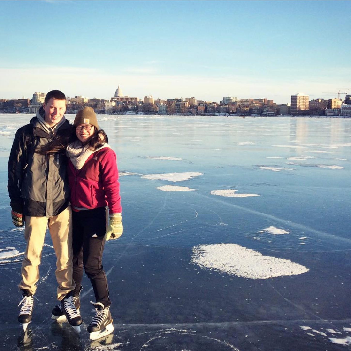Skating to Picnic Point in Madison!