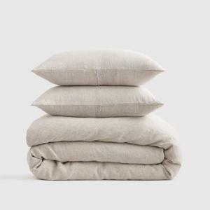 European Linen Duvet Cover Set in Chambray- King/Cal King