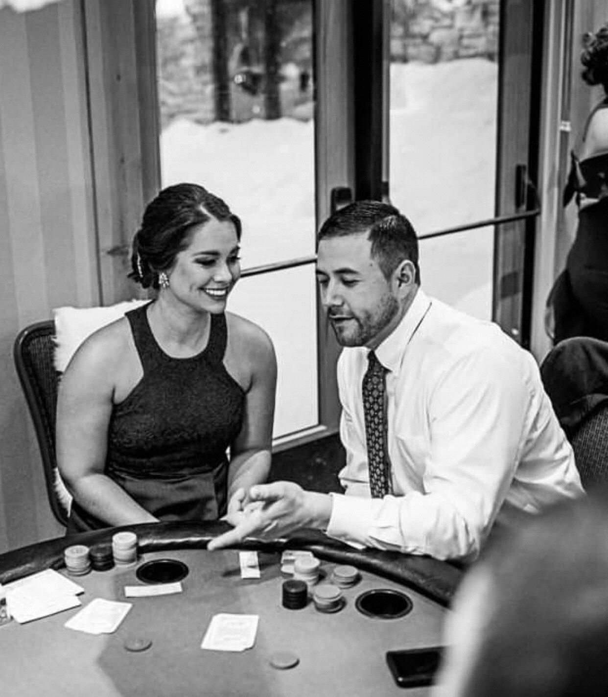Teaching me how to play poker... I must have had a great teacher or beginners luck!