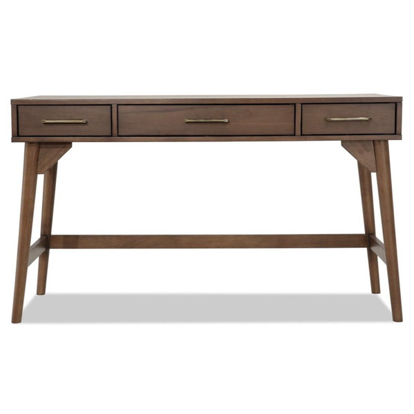 Walnut 3 Drawer Writing Desk
