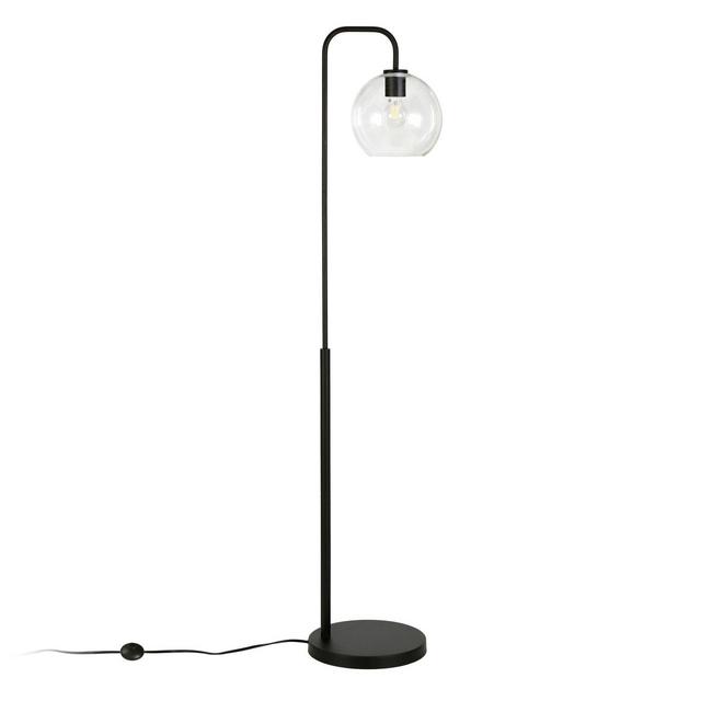 Hudson&Canal Harry Arc Floor Lamp in Black