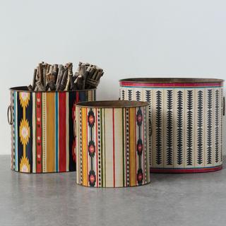 3-Piece Retreat Metal Bucket Set