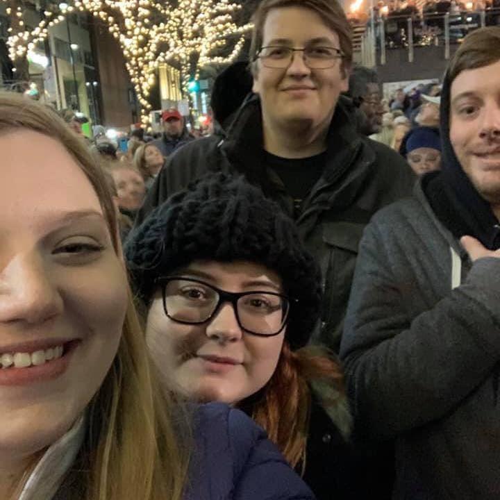 Ice skating downtown... it was actually pretty terrible but we tried