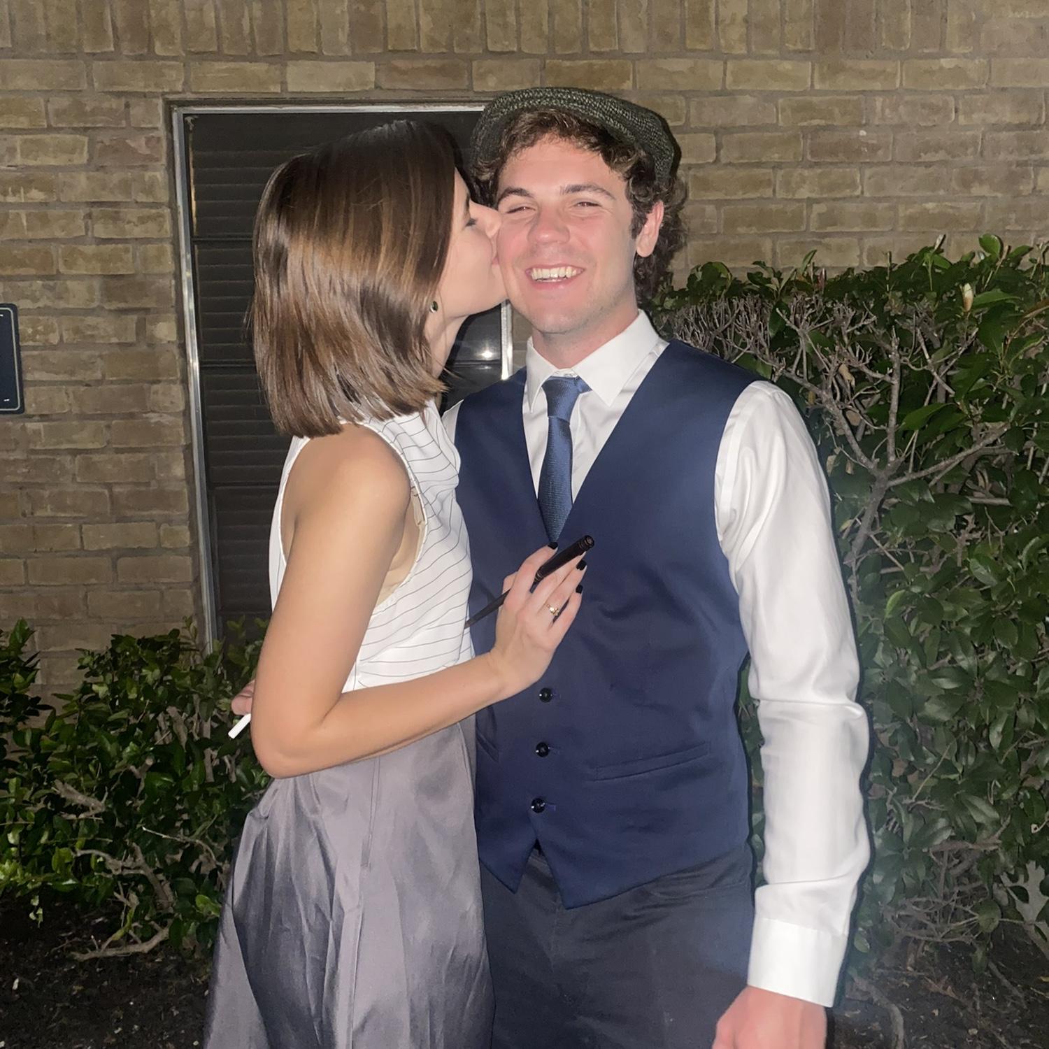 Our first Halloween, dressed as Peaky Blinders