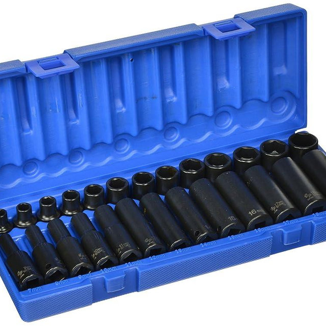 Grey Pneumatic (1226M) 3/8" Drive 26-Piece Deep Length Metric Master Socket Set