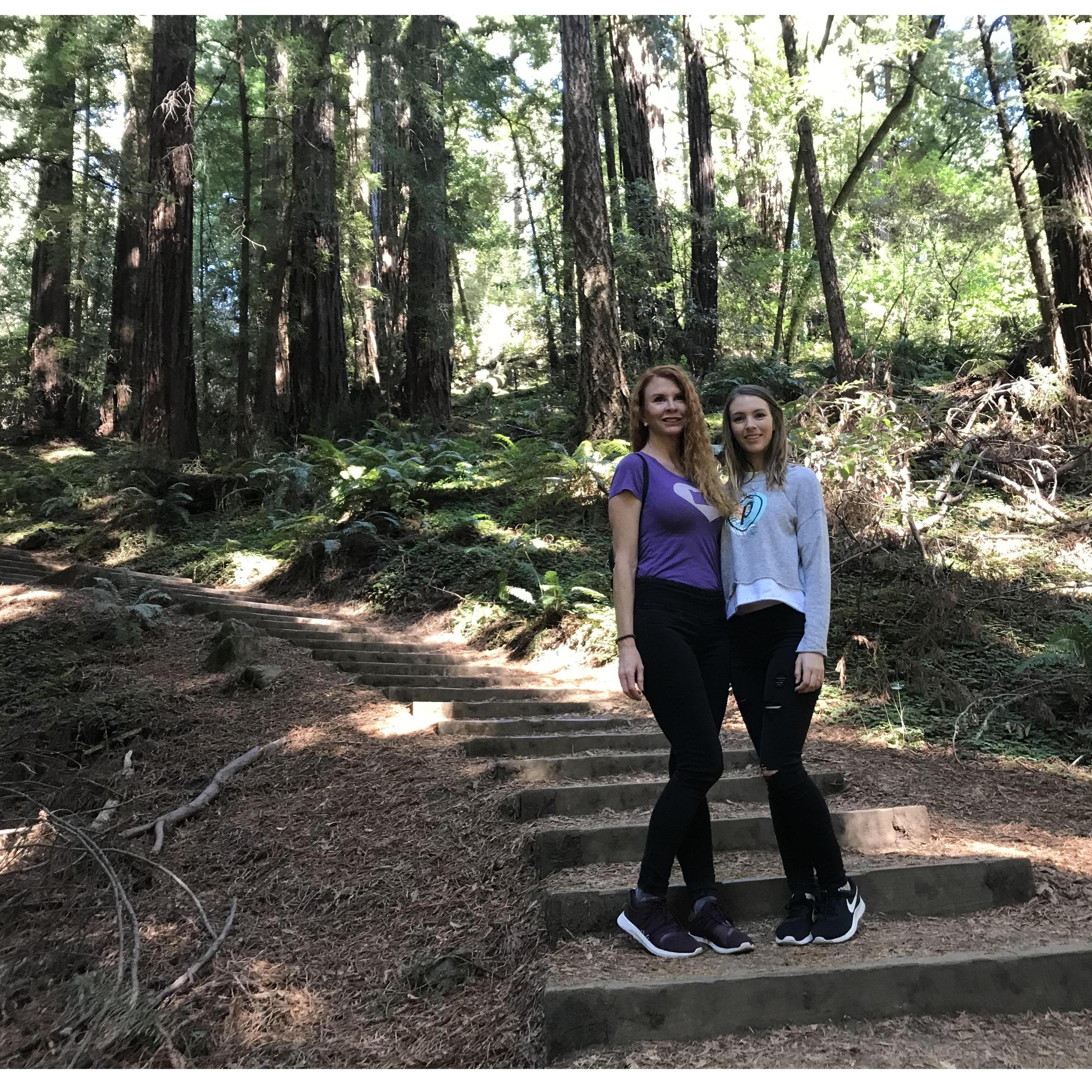 Standing amongst the redwoods in Muir Woods