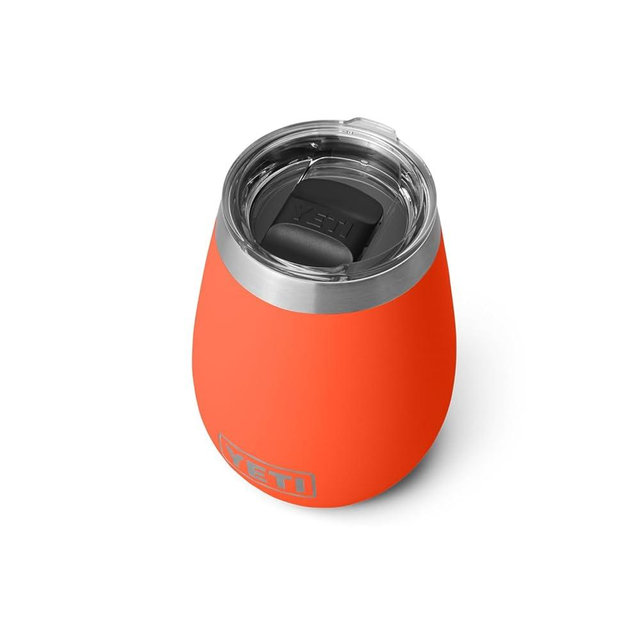 YETI Rambler 10 oz Wine Tumbler, Vacuum Insulated, Stainless Steel with MagSlider Lid, Papaya