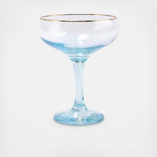Rainbow Coupe Champagne Glass, Set of 4