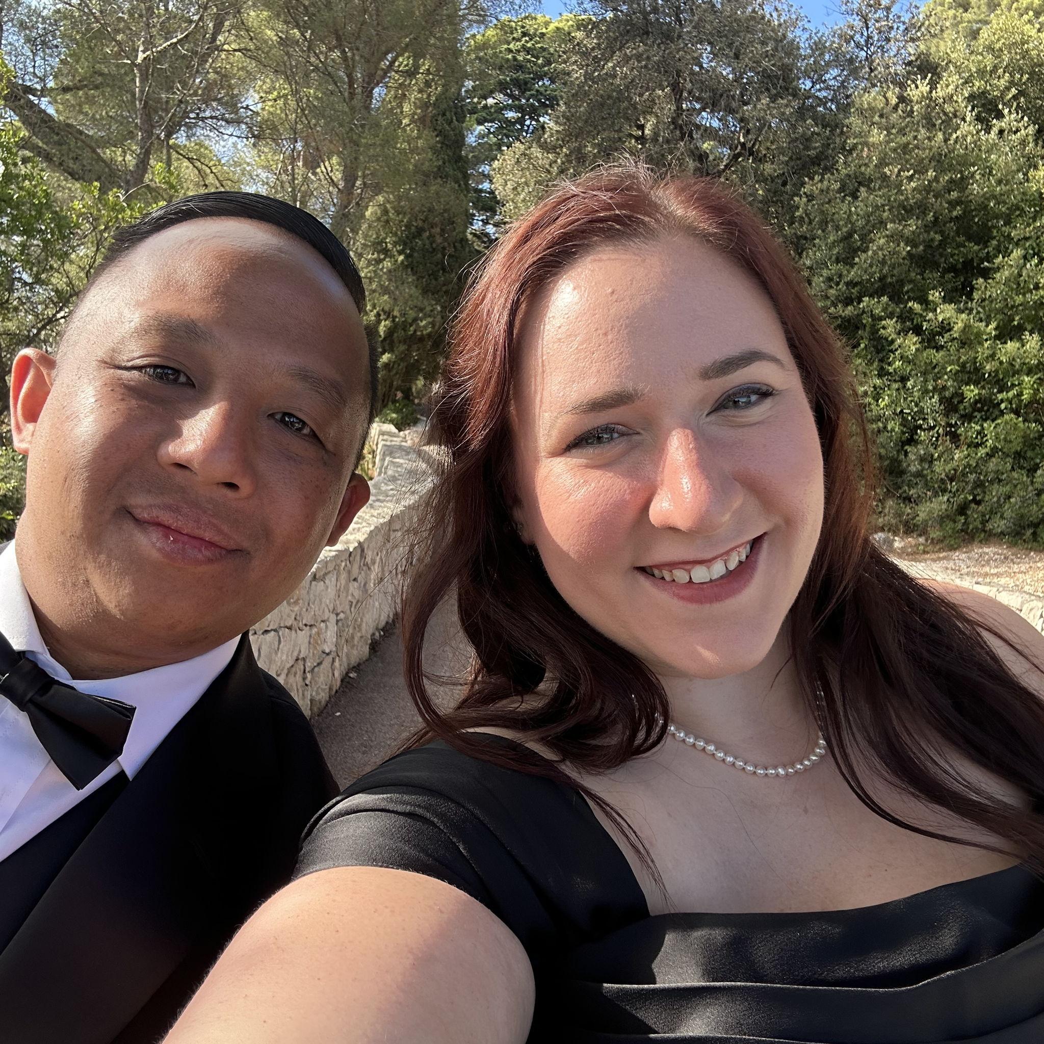 At Brittany and Brendan's beautiful wedding at Domaine du Mont Leuze in Villefranche-sur-Mer, France - September, 2025