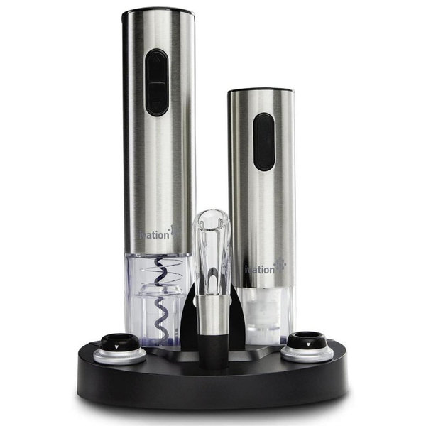 Ivation 7-Piece Wine Gift Set with Electric Bottle Opener, Wine Aerator, Foil Cutter, and More