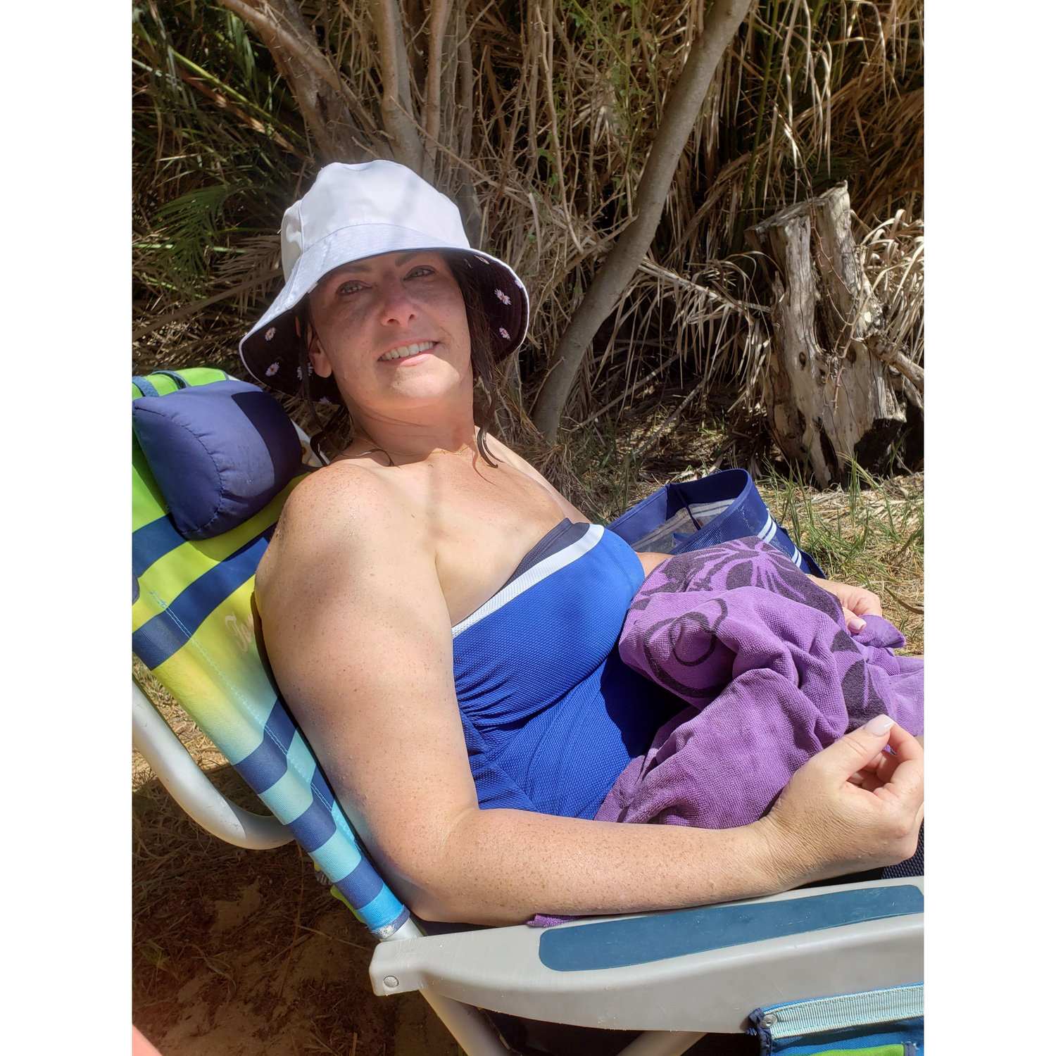 guess who...beach day.  Marcus picked out my new bathing suit