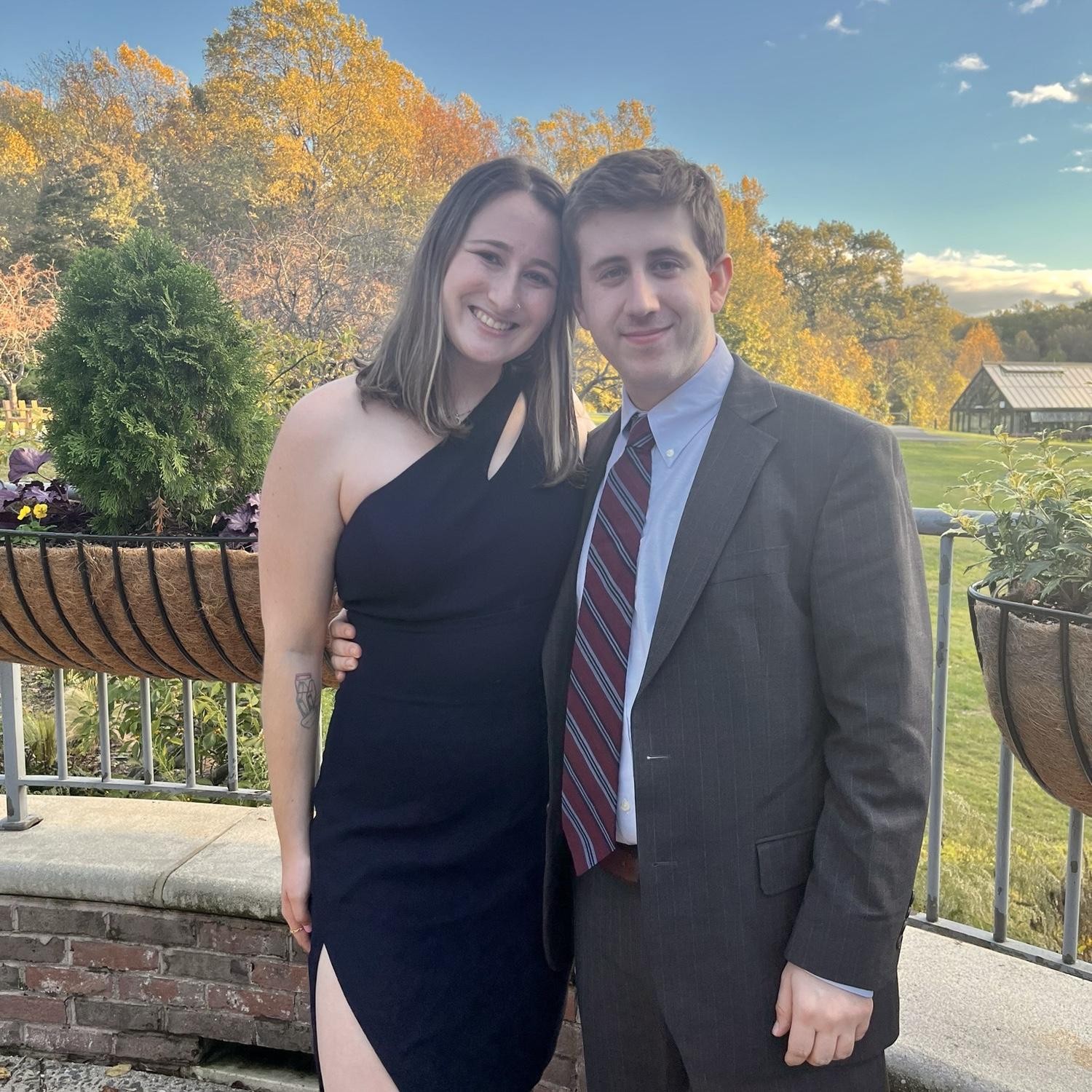 At Rachel and Lane's wedding in October 2021