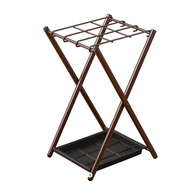 GL Global Life Folding Umbrella Storage Stand Rack Holder Organizer Bin for Entryway Home Commercial Office Décor with Drip Tray