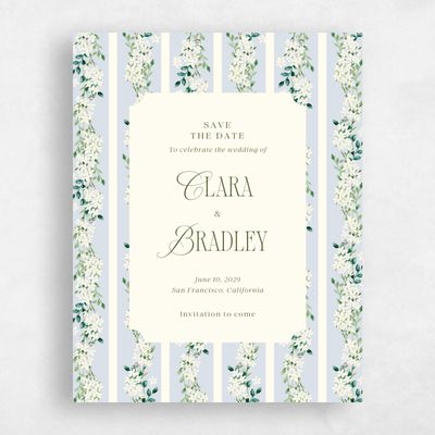 Blue Standard Wedding Save the Date - Daisi Portrait