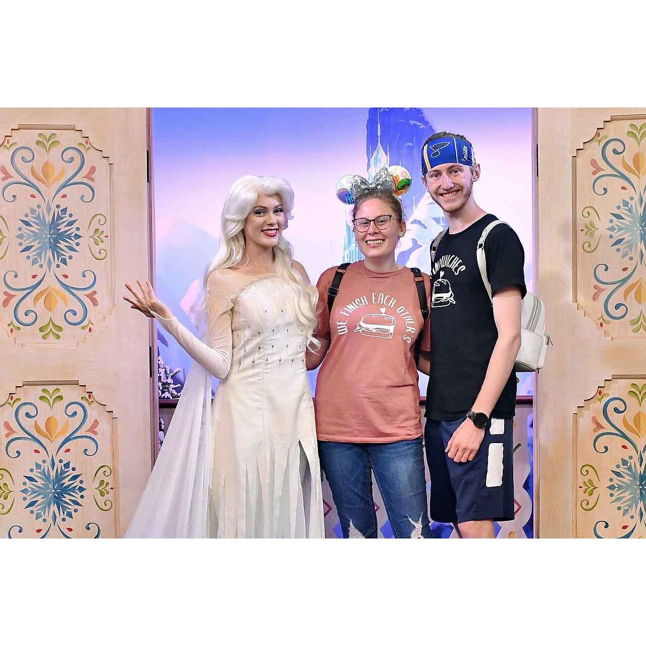 Meeting Elsa on our second trip to Disney in EPCOT. June 2025