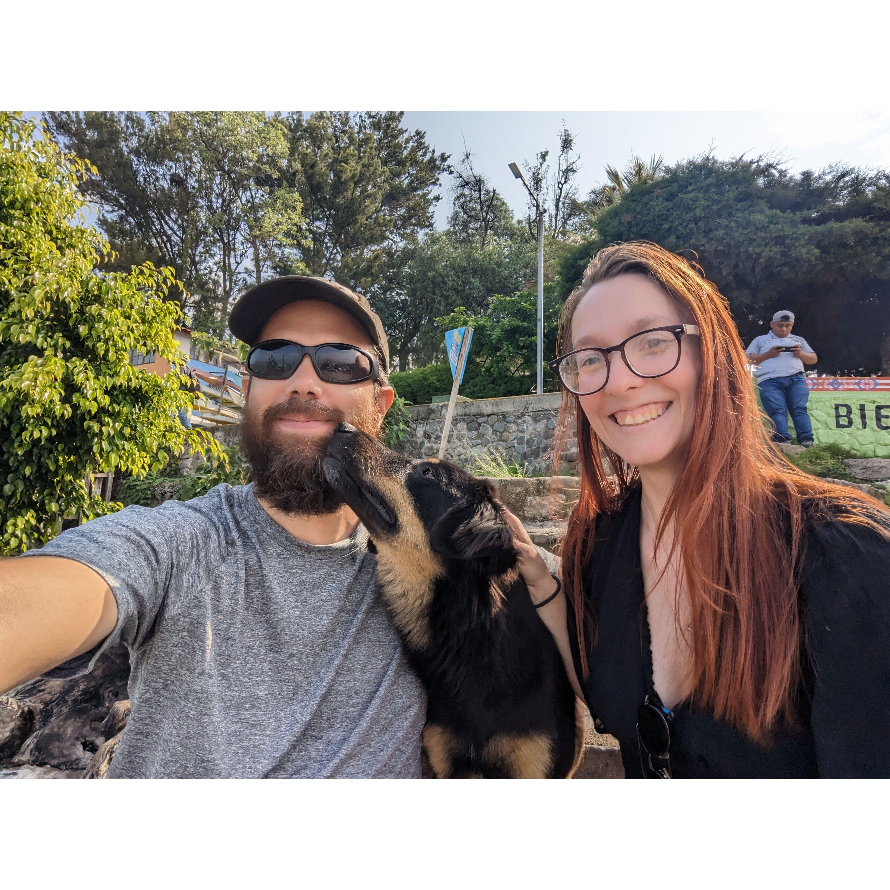 This dog followed us around for 2 days, Dale was going to bring her home but there was not enough time. We had to take her out of the shuttle she followed us on that was going back to Antigua.