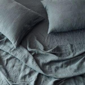 AEGEAN Stonewashed Linen QUEEN Sheet Set