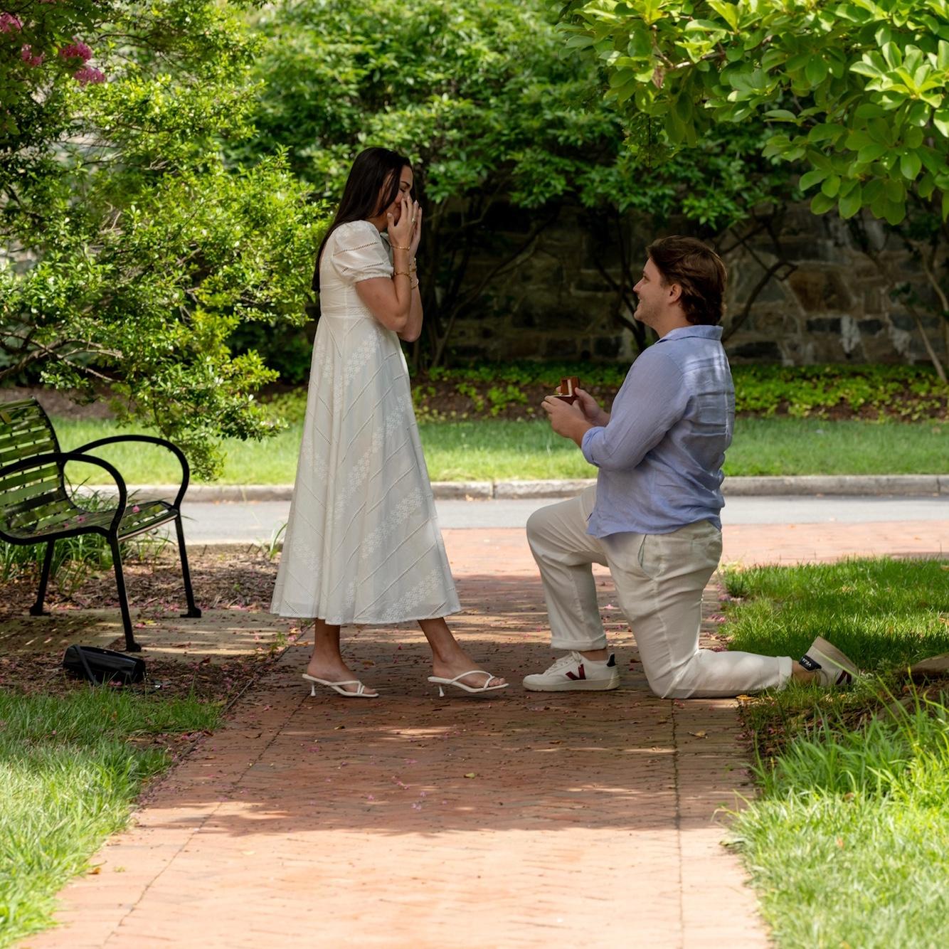 We got engaged in Georgetown!!