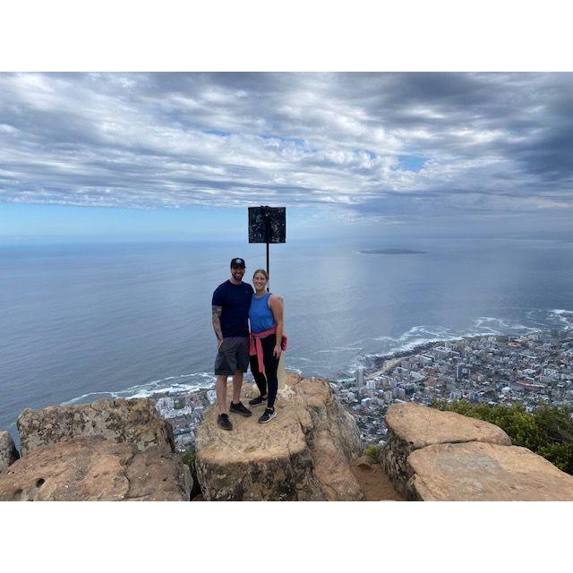If you look closely, you can see Jay clinching the engagement ring in his pocket. Hike 2 of 3 for Jay.