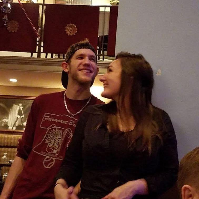 Early smitten love that started where we met- at Cibo Ristorante. Ian was a chef and Cait was a singing server.