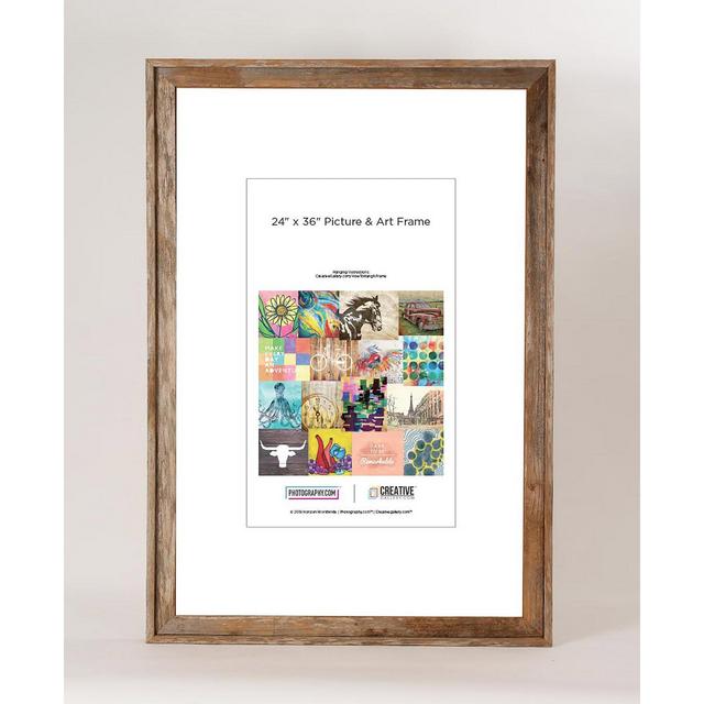 Creative Gallery Rustic Reclaimed Barnwood 24" x 36" Picture Photo Frame