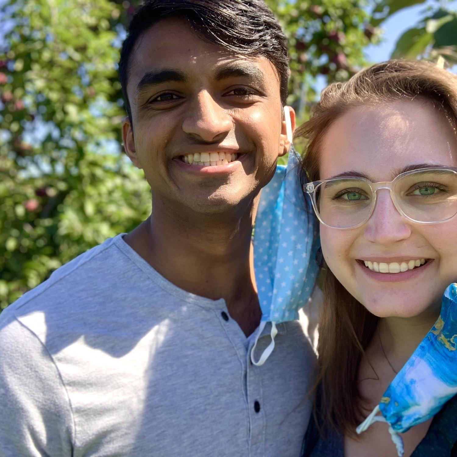 Apple picking in the midst of the pandemic.