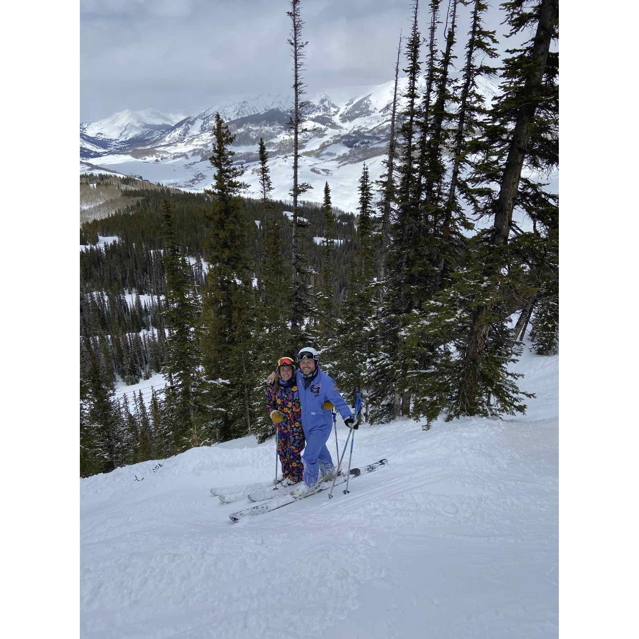 Being goofy on the ski hill- Crested Butte, CO