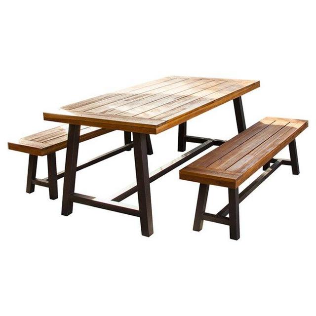 3-Piece Harriett Acacia Dining Set