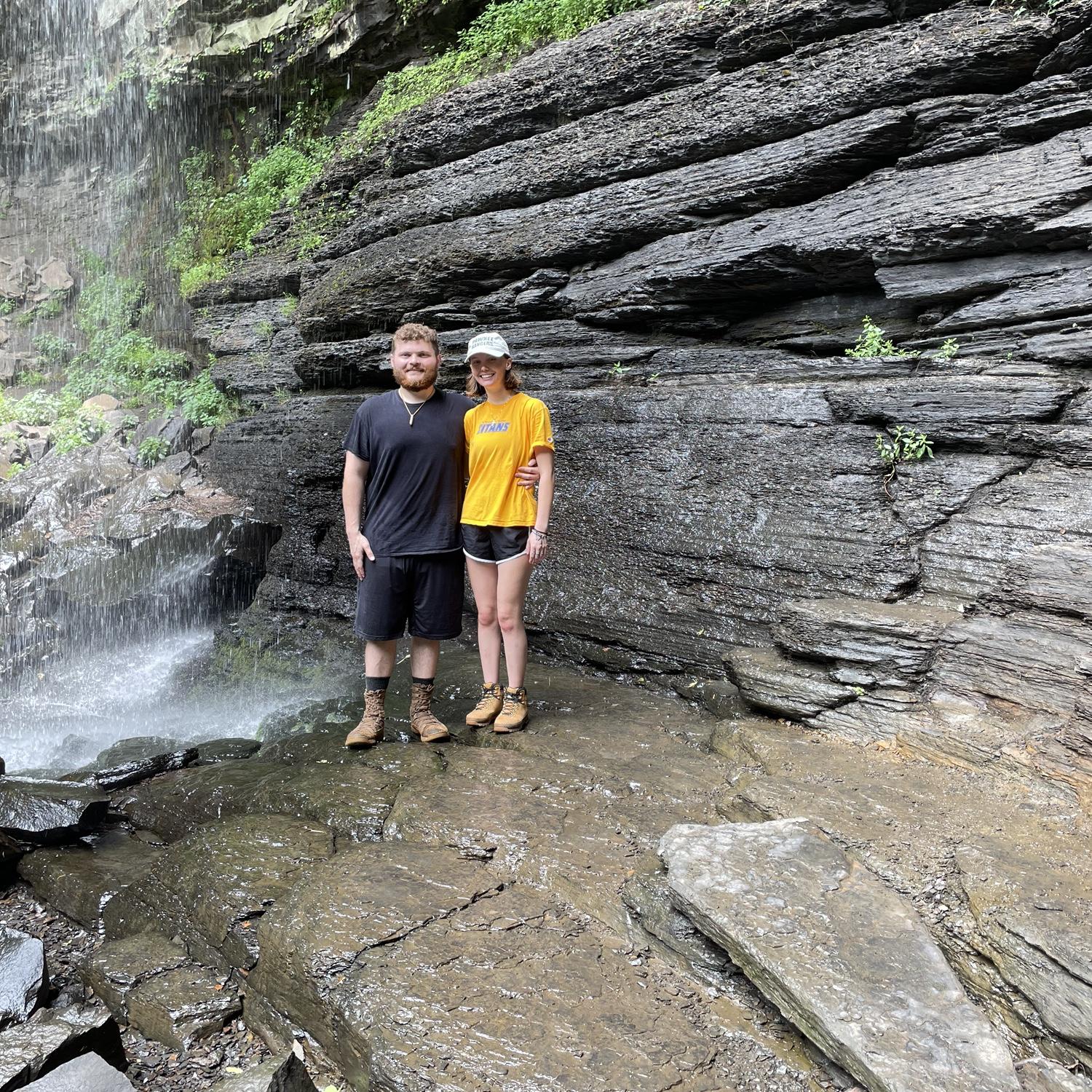 right before I slipped on the rocks