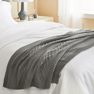 Aran Knit Throw Blanket