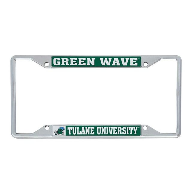 Tulane University Green Wave Metal License Plate Frame for Front or Back of Car Officially Licensed (Mascot)