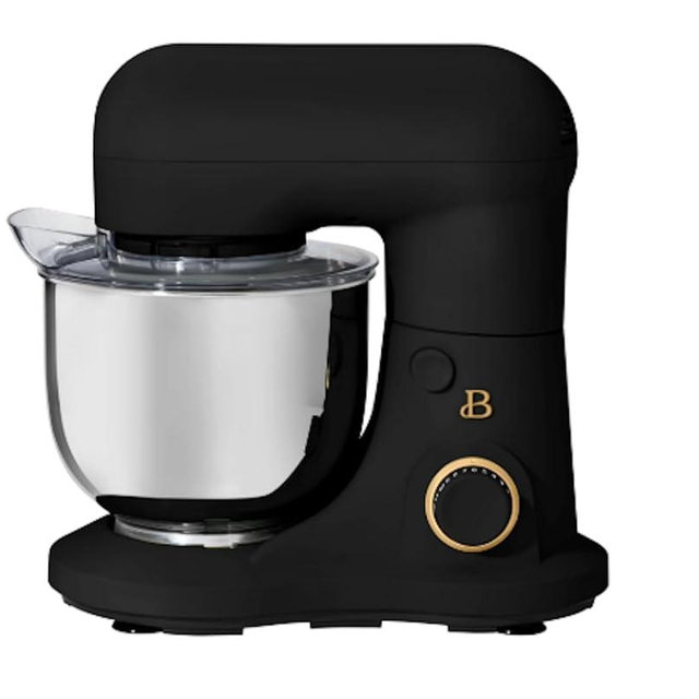 3.5 Qt Stand Mixer, with Flat Beater, Dough Hook, Whisk (Black)