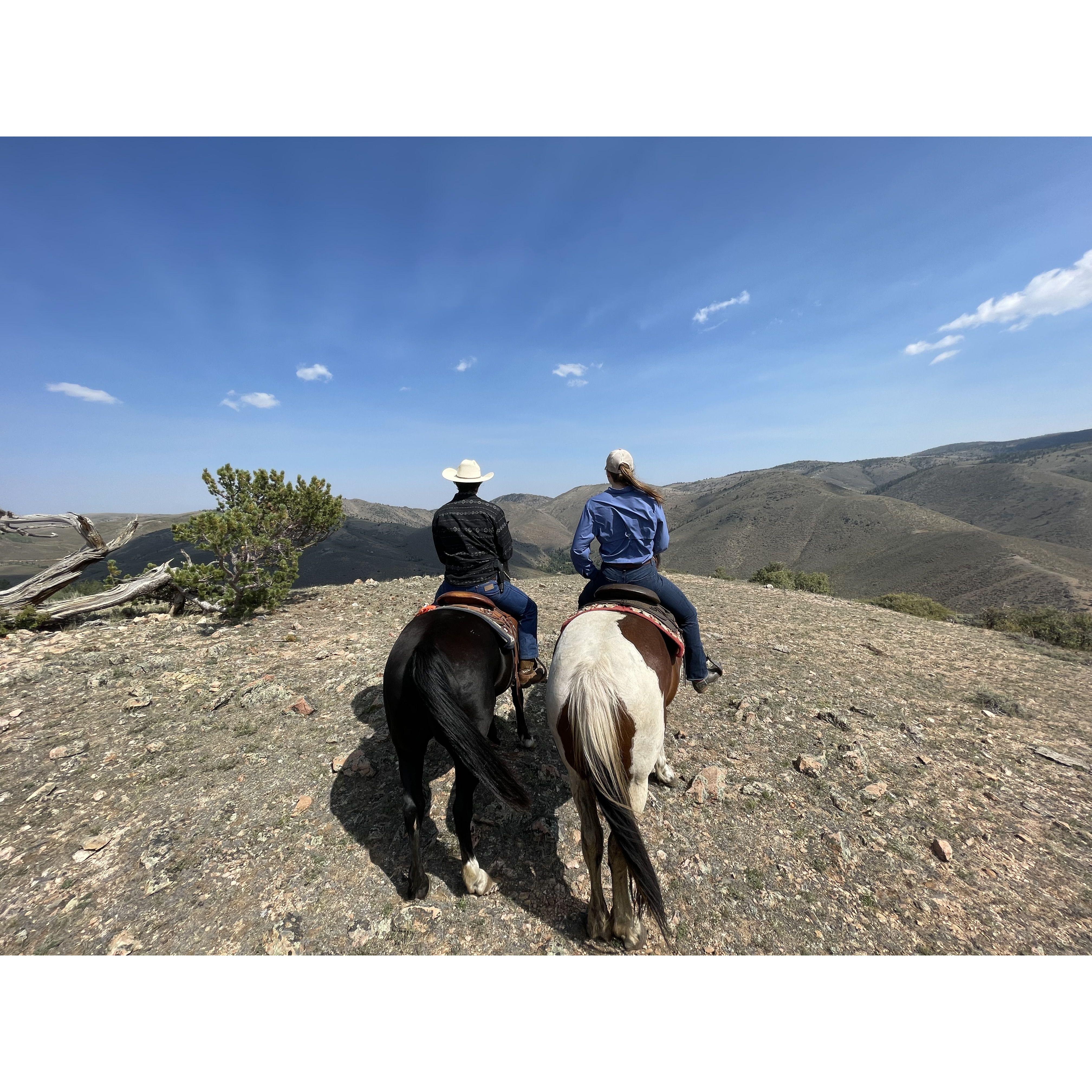 Horseback riding in Encampment, Wyoming, Summer 2021
