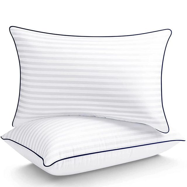 SEMZSOM Bed Pillows for Sleeping Queen Size, Set of 2- Cooling, Luxury Hotel Quality with Premium Soft Down Alternative Filling for Back, Stomach or Side Sleepers