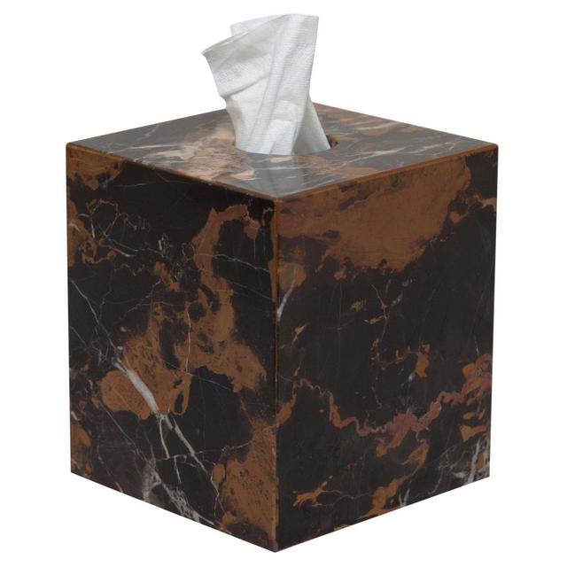 Black & Gold Tissue Box Holder