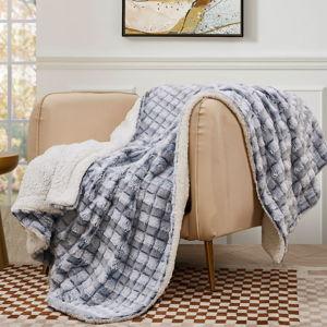 Blue Ridge Home Fashions MicroMink Sherpa Reversible Throw Blanket