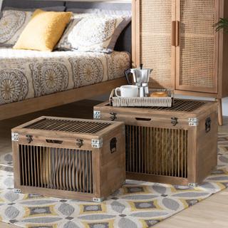 Clement 2-Piece Spindle Storage Trunk Set