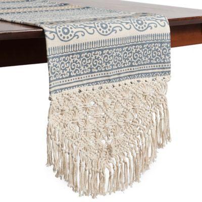 Geo Macrame 90-Inch Table Runner
