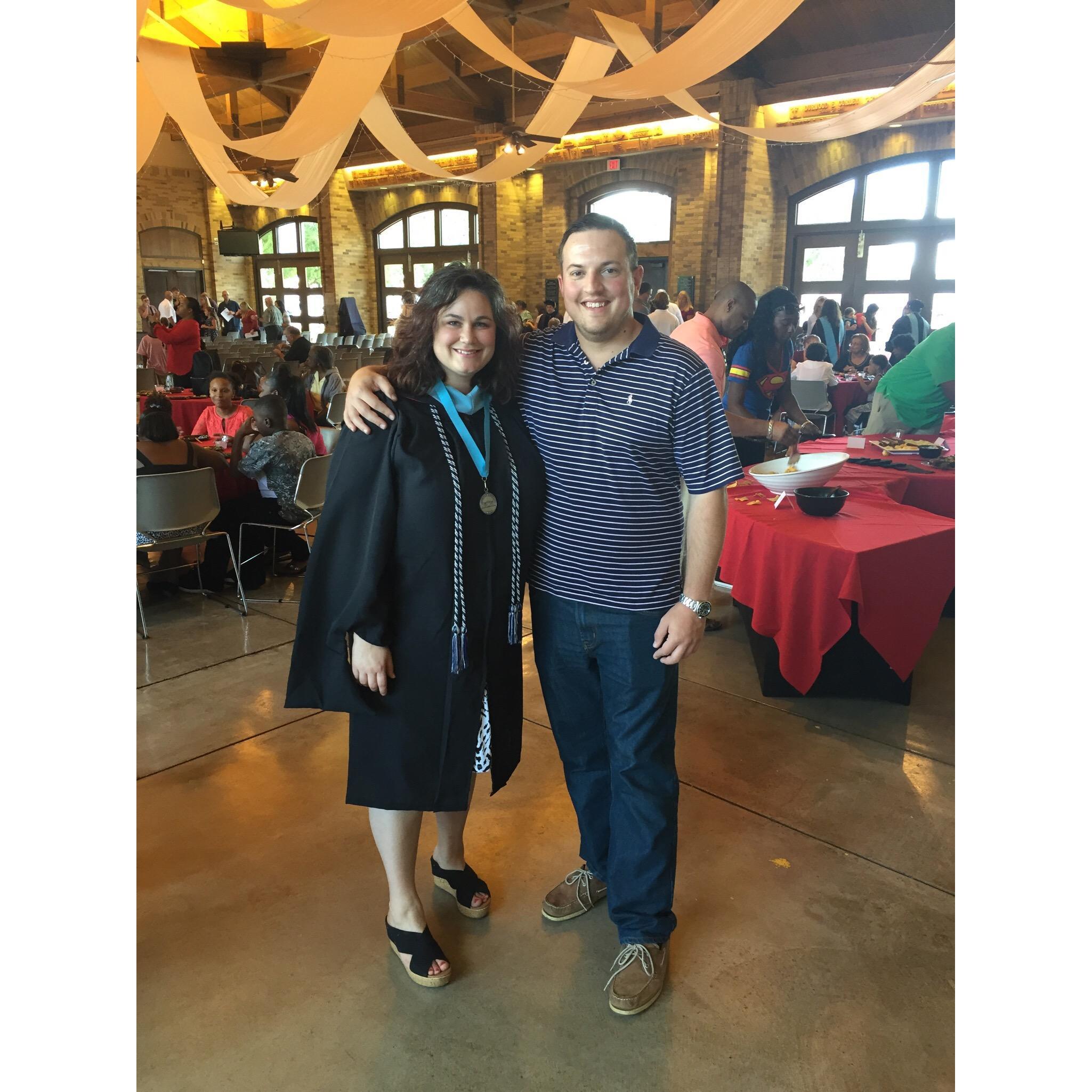 Ali's Master's of Education commencement ceremony, August 2016