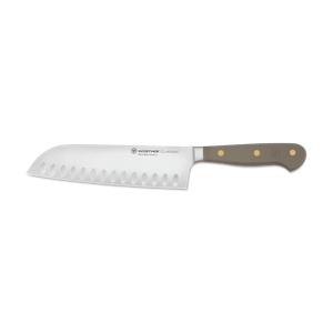 Classic 7" Hollow Edge Santoku - Color: Velvet Oyster