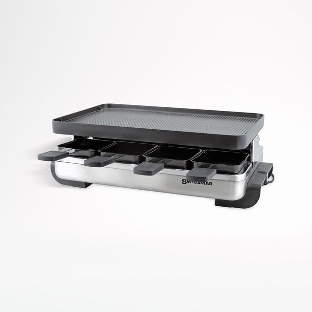 Swissmar Stelvio 8-Person Stainless Steel Raclette with Cast Aluminum Grill Plate