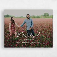 White Wedding Save the Date - Riverside Elopement