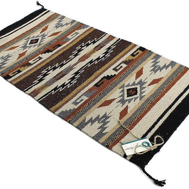 Onyx Arrow Southwest Area Rug - Washable Boho Rug - Indoor or Outdoor Rugs - Farmhouse Decor - Western Rugs for Living, Dining, Bedroom & More (Durango, Natural/Brown, 20 x 40 Inches)