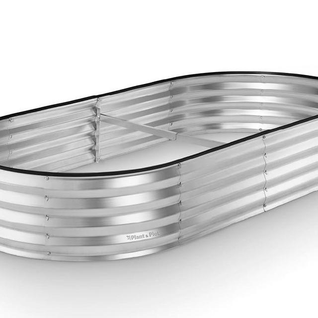 Galvanized Raised Garden Beds Outdoor // 6×3×1 ft Planter Raised Beds for Gardening, Vegetables, Flowers // Large Metal Garden Box (Silver) // Patent Pending Tool-Free Assembly