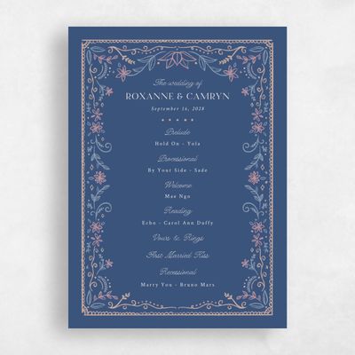 Multi-Colored Wedding Program - Maglorie