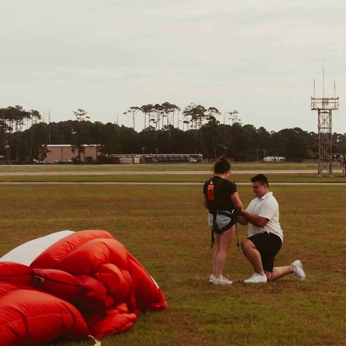 skydiving AND a proposal? talk about a day!