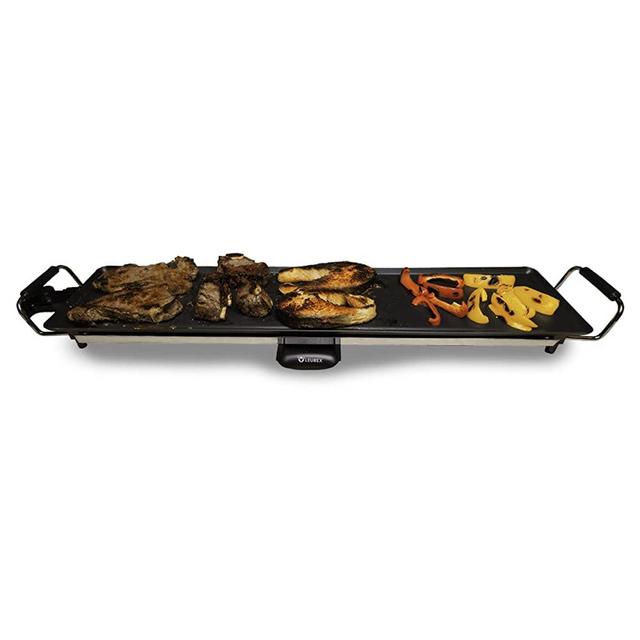 Premium Heavy Duty Leurex 35” Electric Portable Nonstick Teppanyaki Hibachi Grill Extra Large Table Top Griddle BBQ Barbecue Indoor Outdoor Camping with Adjustable Temperature